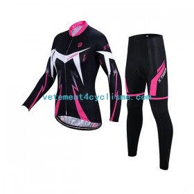 Femme Tenue Cycliste Manches Longues et Collant Long X-Tiger N001